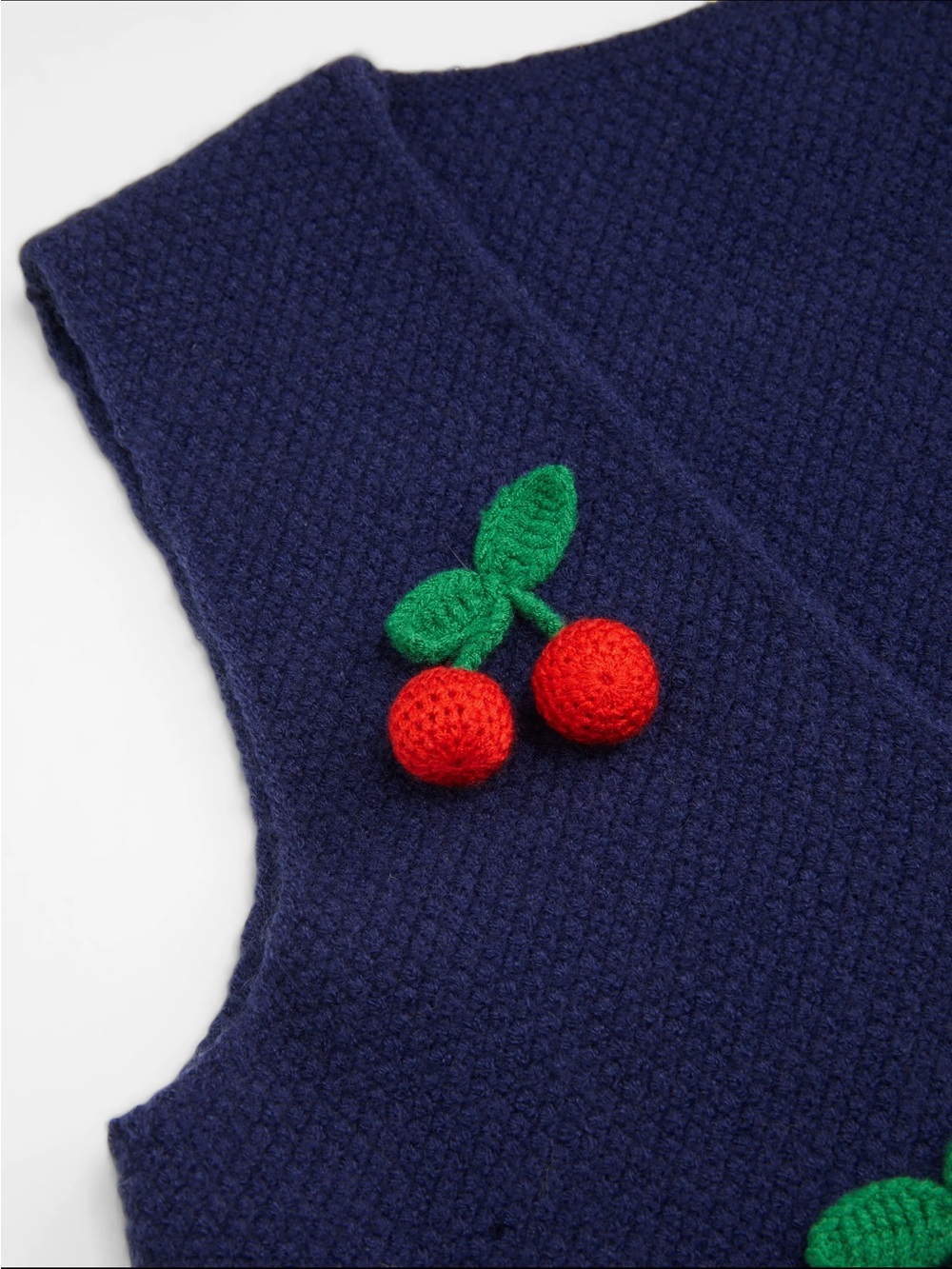 Cherry Embroidered Knit Vest - Picture 3 of 5